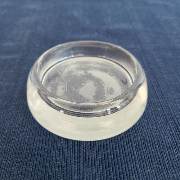 Hazel Atlas Vintage 1940s Glass Furniture Coaster Wood Floor Carpet Protector - Picture 15 of 16
